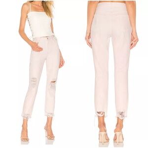 NWOT Lovers and Friends Distressed Denim Jeans Sz 25 - Light Pink